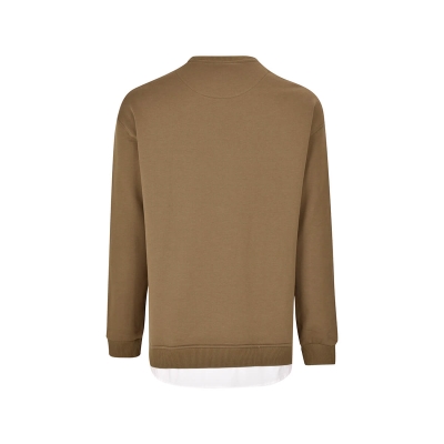 ستین بلند یقه گرد پایین پوپلین دار