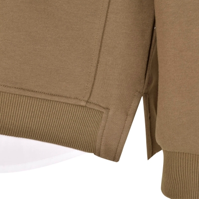 ستین بلند یقه گرد پایین پوپلین دار