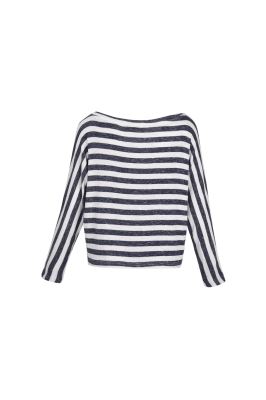 یقه قایقی آستین بلند کیمونو