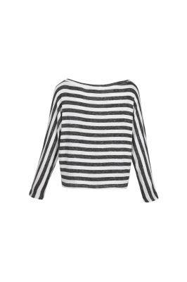 یقه قایقی آستین بلند کیمونو