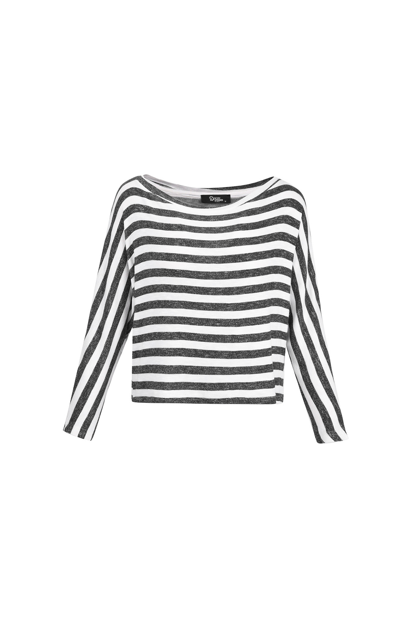 یقه قایقی آستین بلند کیمونو