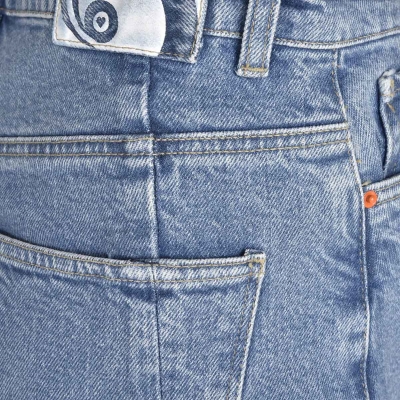 شلوار جین مام فیت برش دار