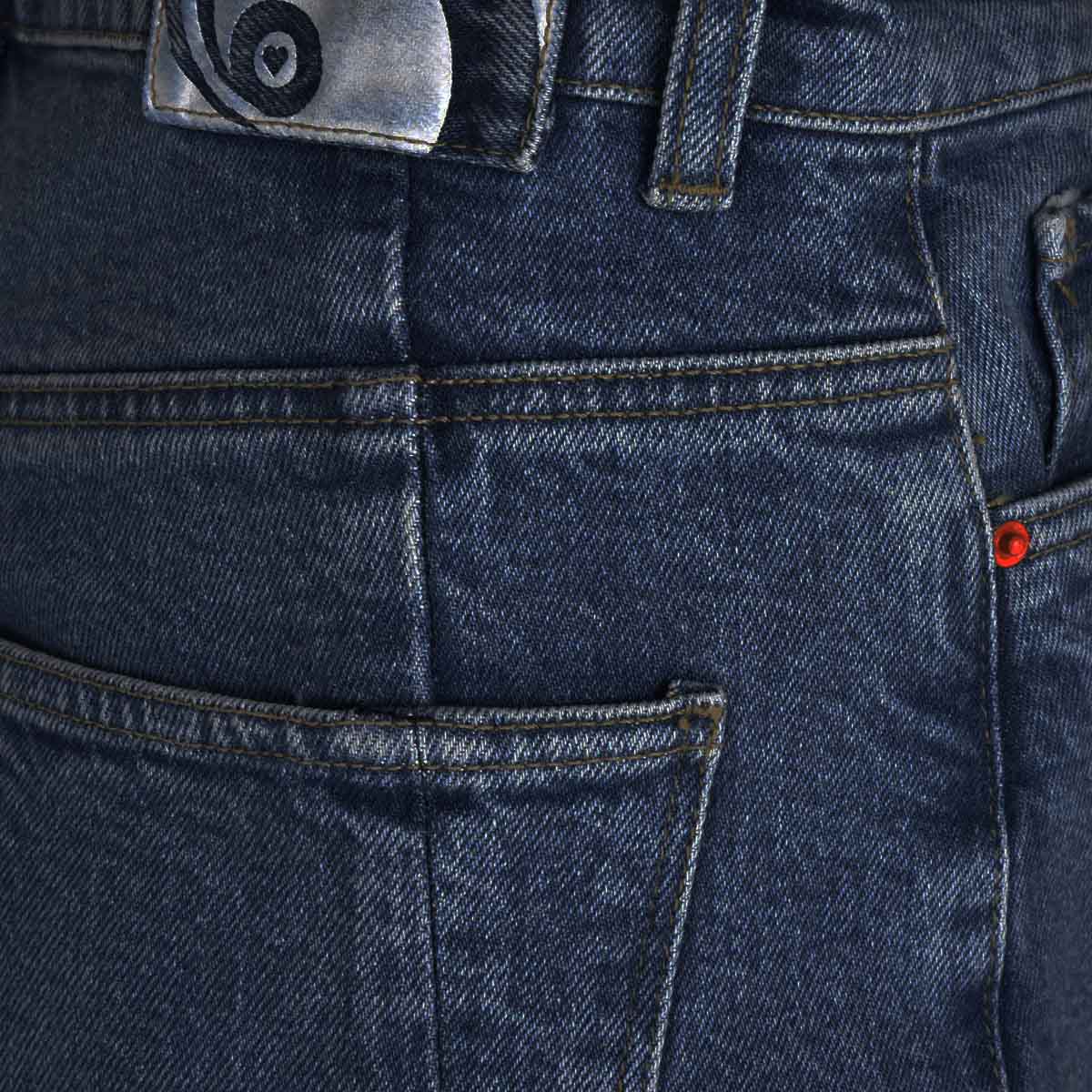 شلوار جین مام فیت برش دار