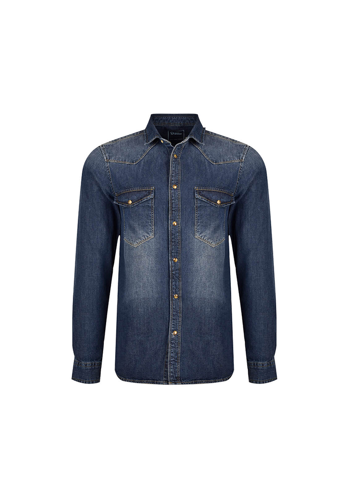 پیراهن جین دو جیب دار