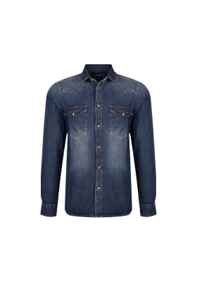 پیراهن جین دو جیب دار