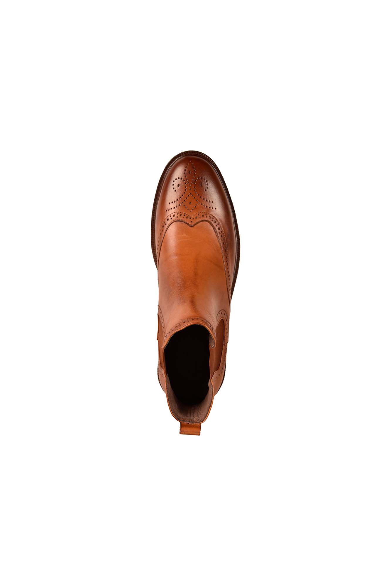 نیم بوت چرم قهوه ای بدون بند مردانه 2105