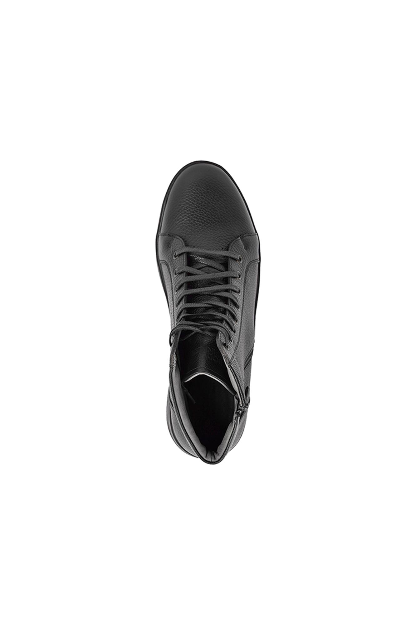 نیم بوت مردانه چرم زیپ دار و بند دار