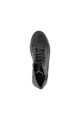 نیم بوت مردانه چرم زیپ دار و بند دار