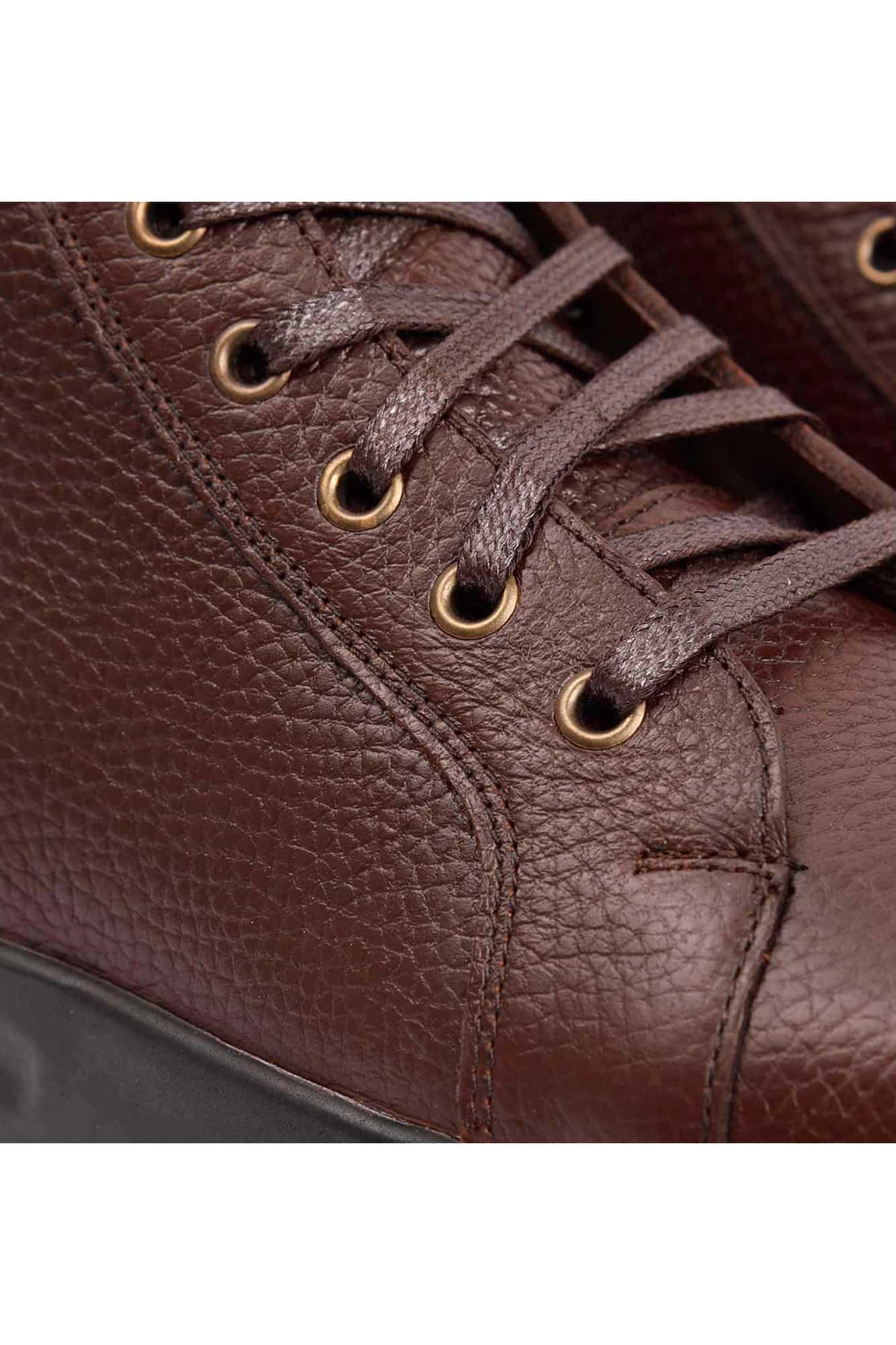 نیم بوت مردانه چرم زیپ دار و بند دار