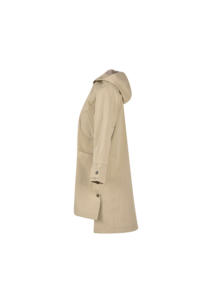 بارانی آستین رگلان کلاه دار