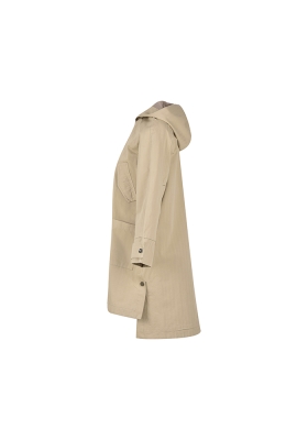 بارانی آستین رگلان کلاه دار