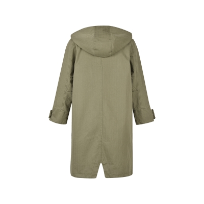 بارانی آستین رگلان کلاه دار