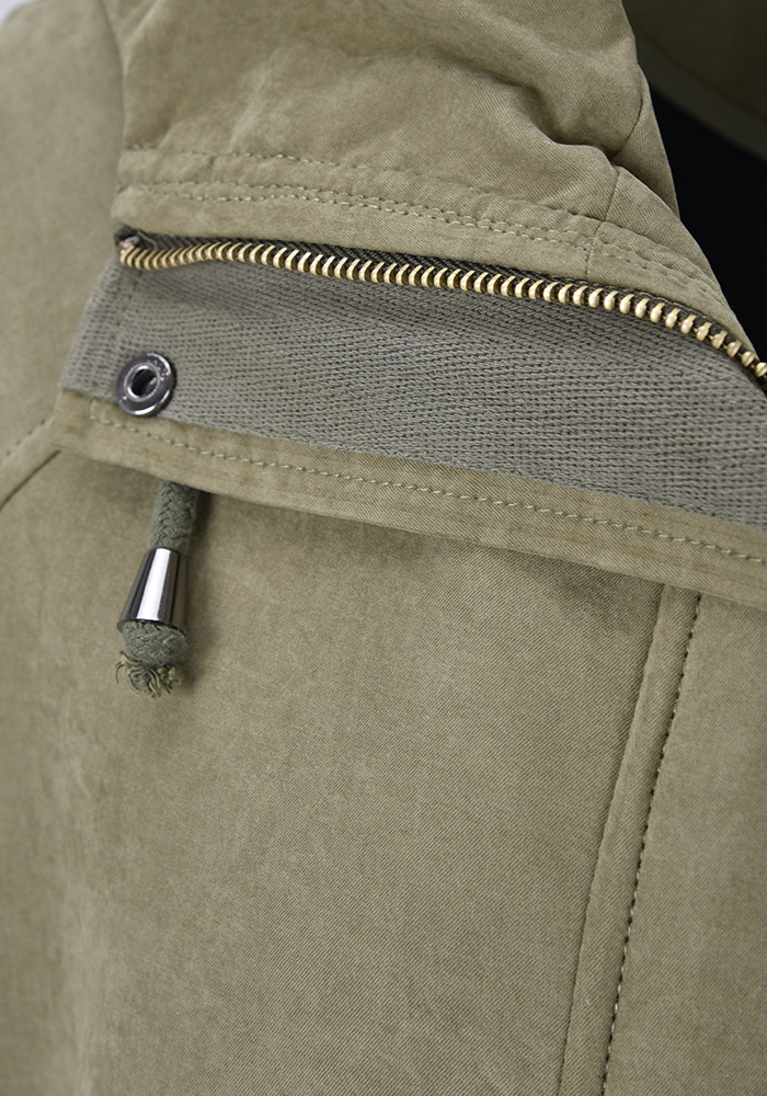 بارانی زنانه آستین رگلان کلاه دار