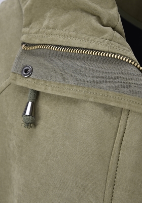 بارانی زنانه آستین رگلان کلاه دار