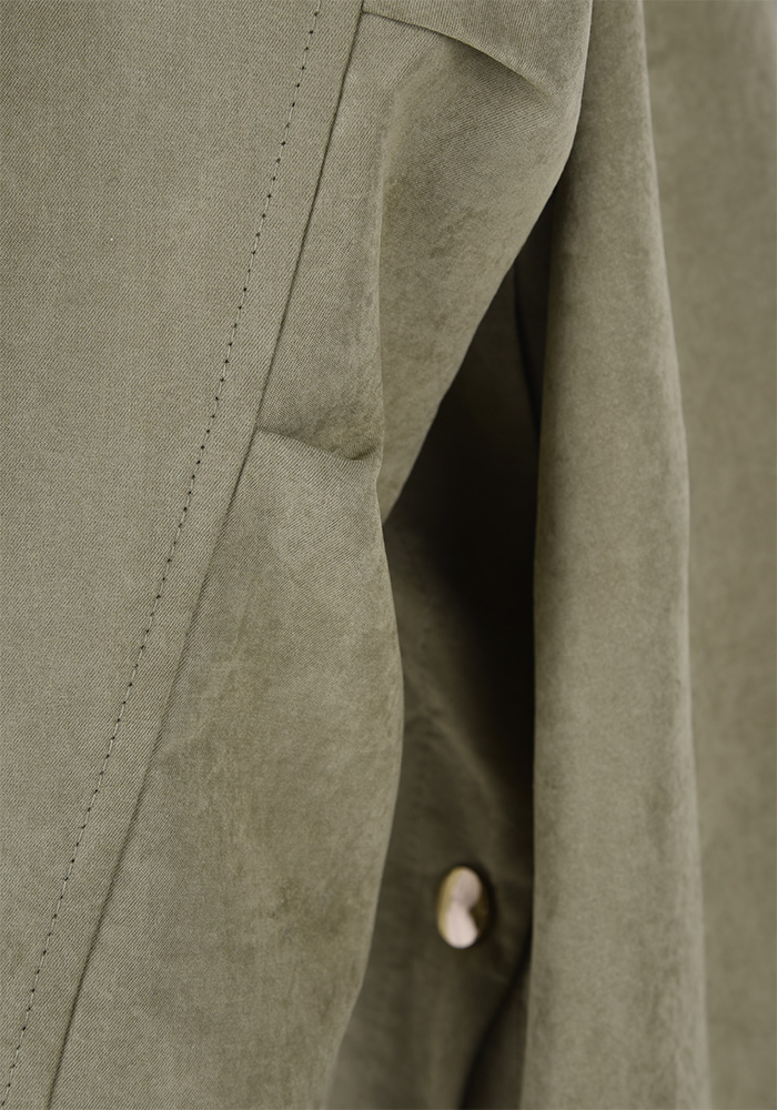 بارانی زنانه آستین رگلان کلاه دار