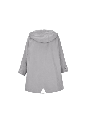 بارانی زنانه آستین رگلان کلاه دار