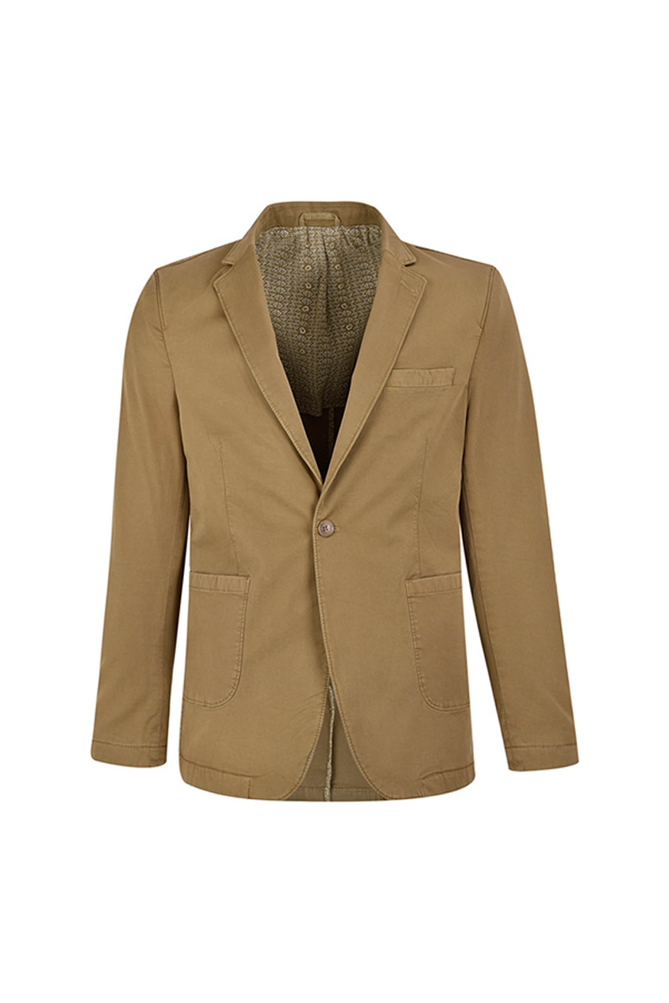 کت مردانه تک دکمه جیب از رو