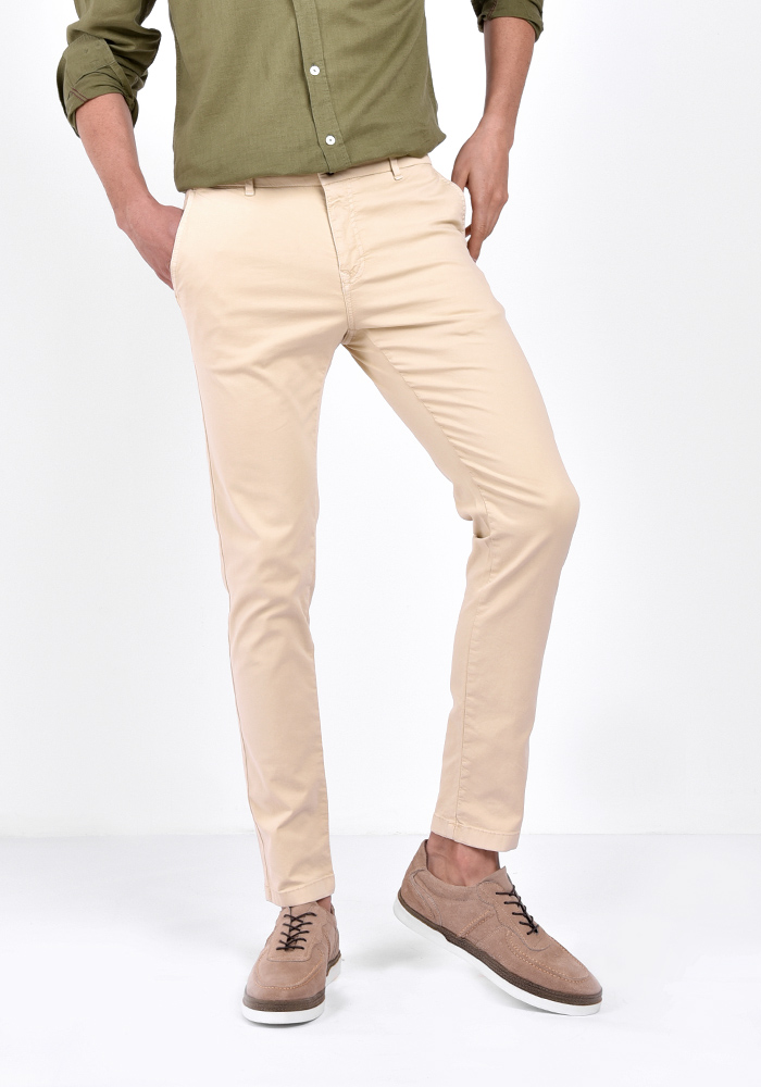 شلوار کتان اسلیم جیب کراس تک فیلتو