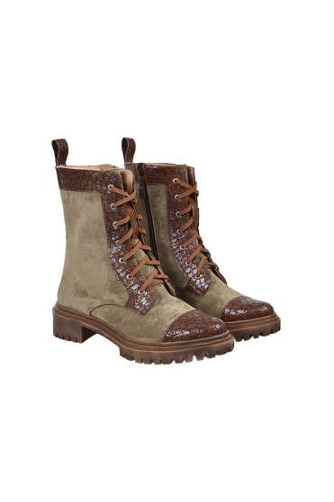 بوت زنانه چرم سنگی 2156