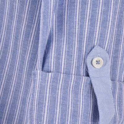 پیراهن آستین بلند راه راه یقه فرنچ