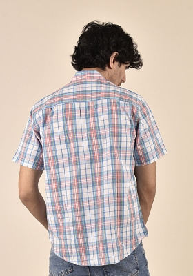 پیراهن چهارخانه آستین کوتاه