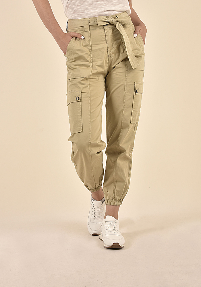 شلوار کتان شش جیب زنانه