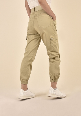 شلوار کتان شش جیب زنانه