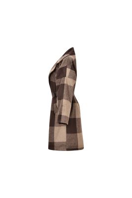 پالتو زمستانی کمردار چهارخانه