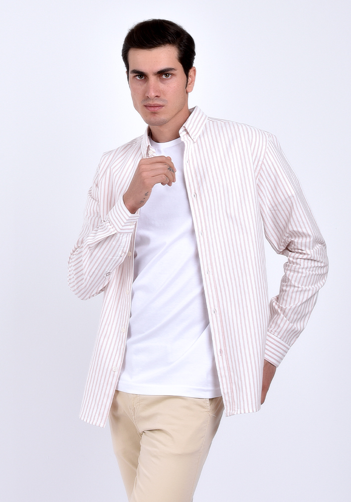 پیراهن مردانه راه راه اسلیم