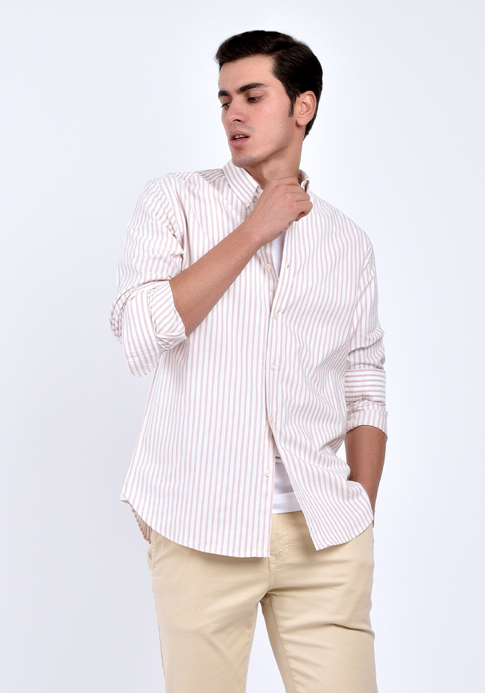 پیراهن مردانه راه راه اسلیم