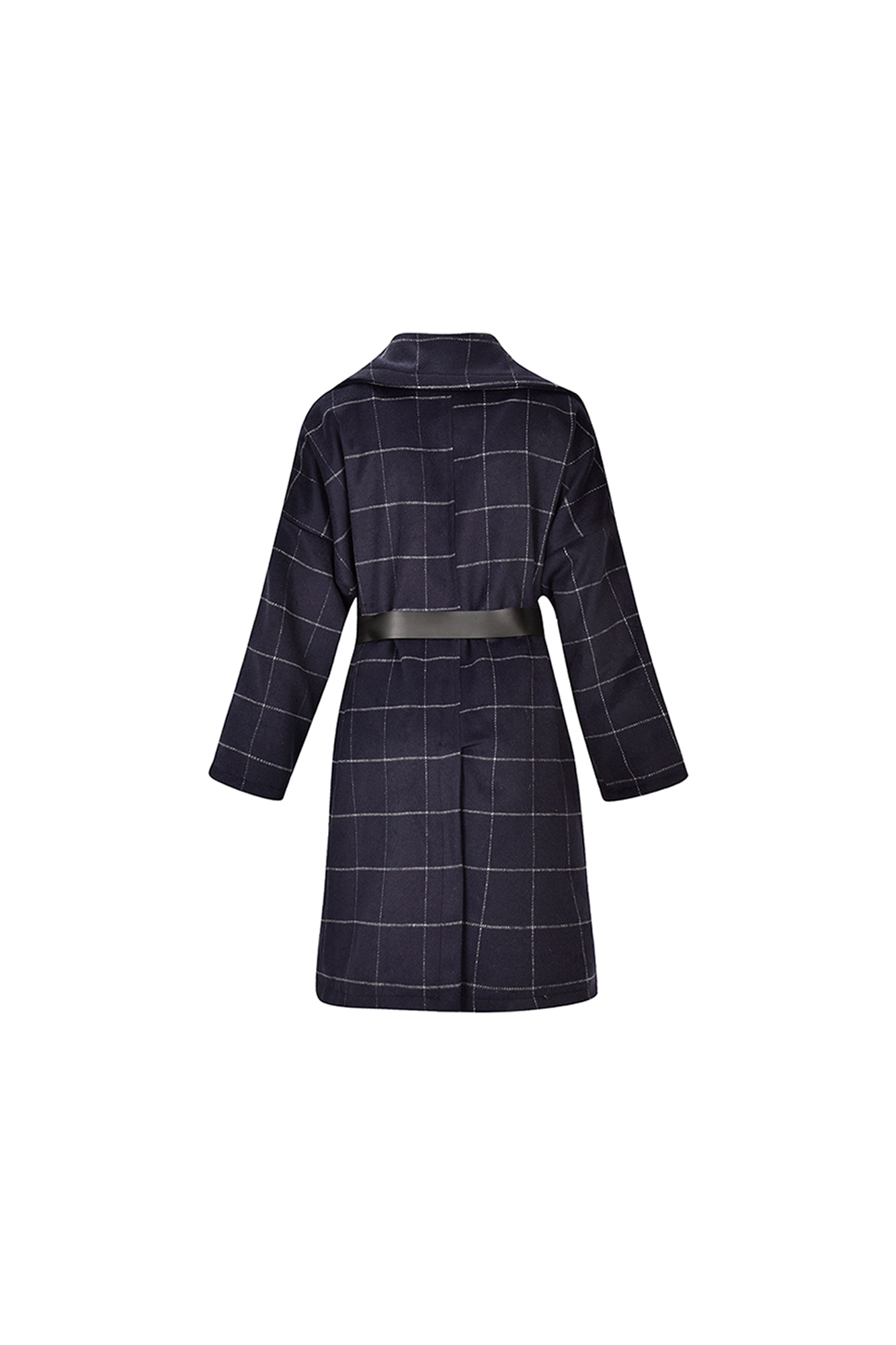 پالتو زمستانی کمردار چهارخانه