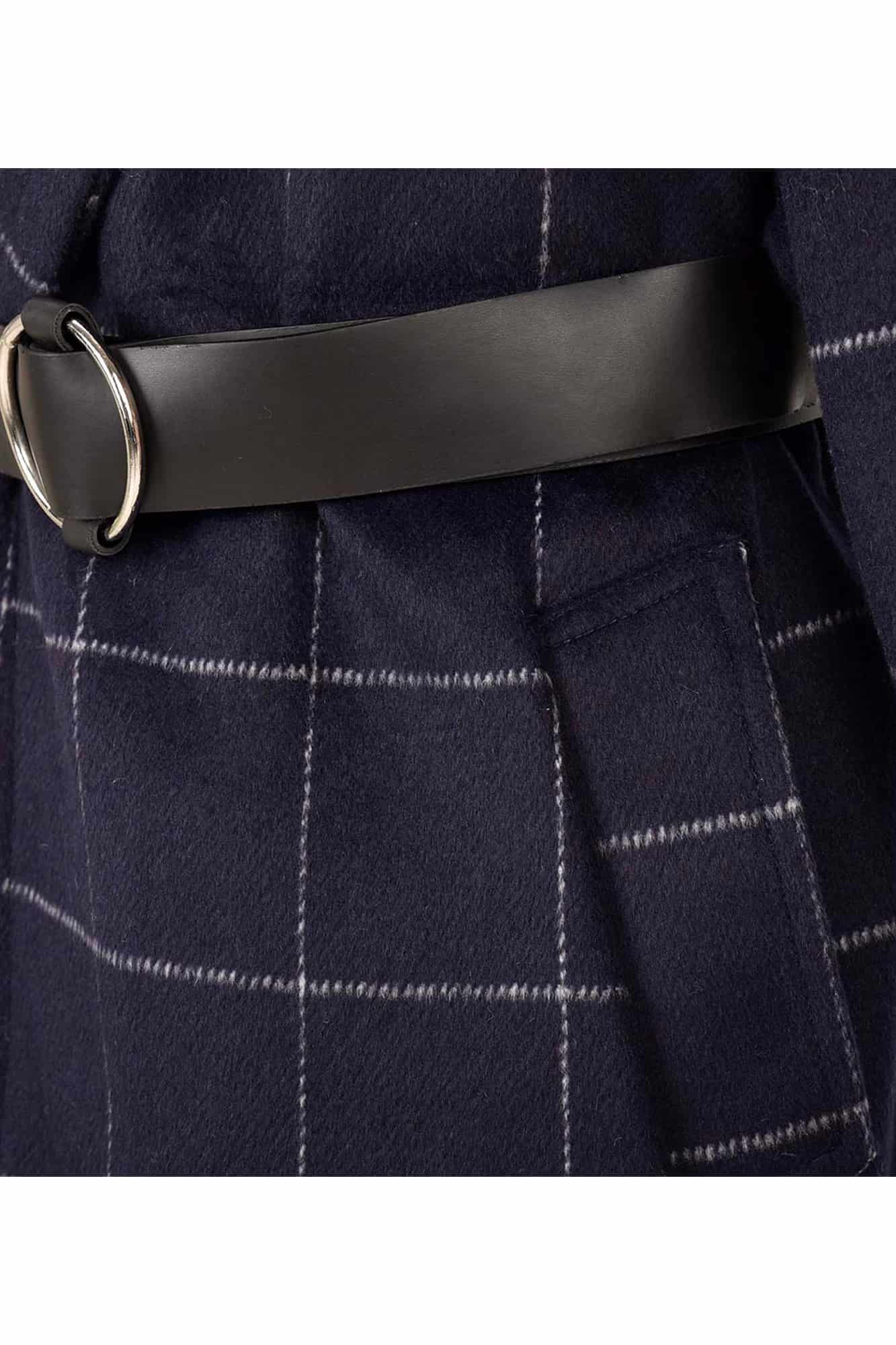 پالتو زمستانی کمردار چهارخانه