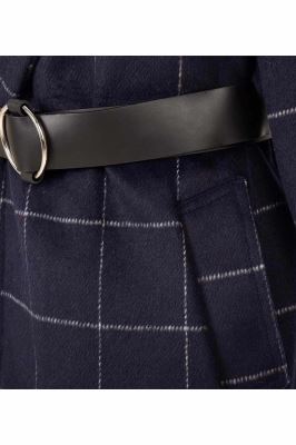 پالتو زمستانی کمردار چهارخانه