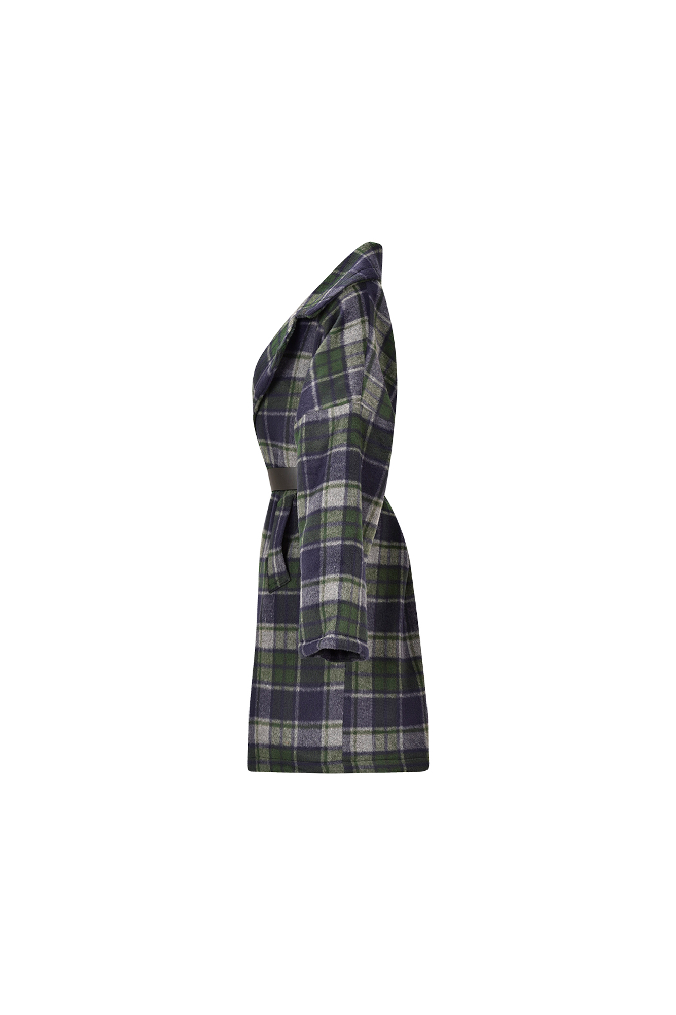 پالتو زمستانی کمردار چهارخانه