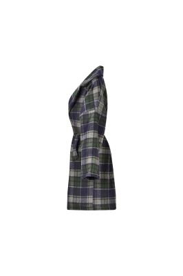 پالتو زمستانی کمردار چهارخانه