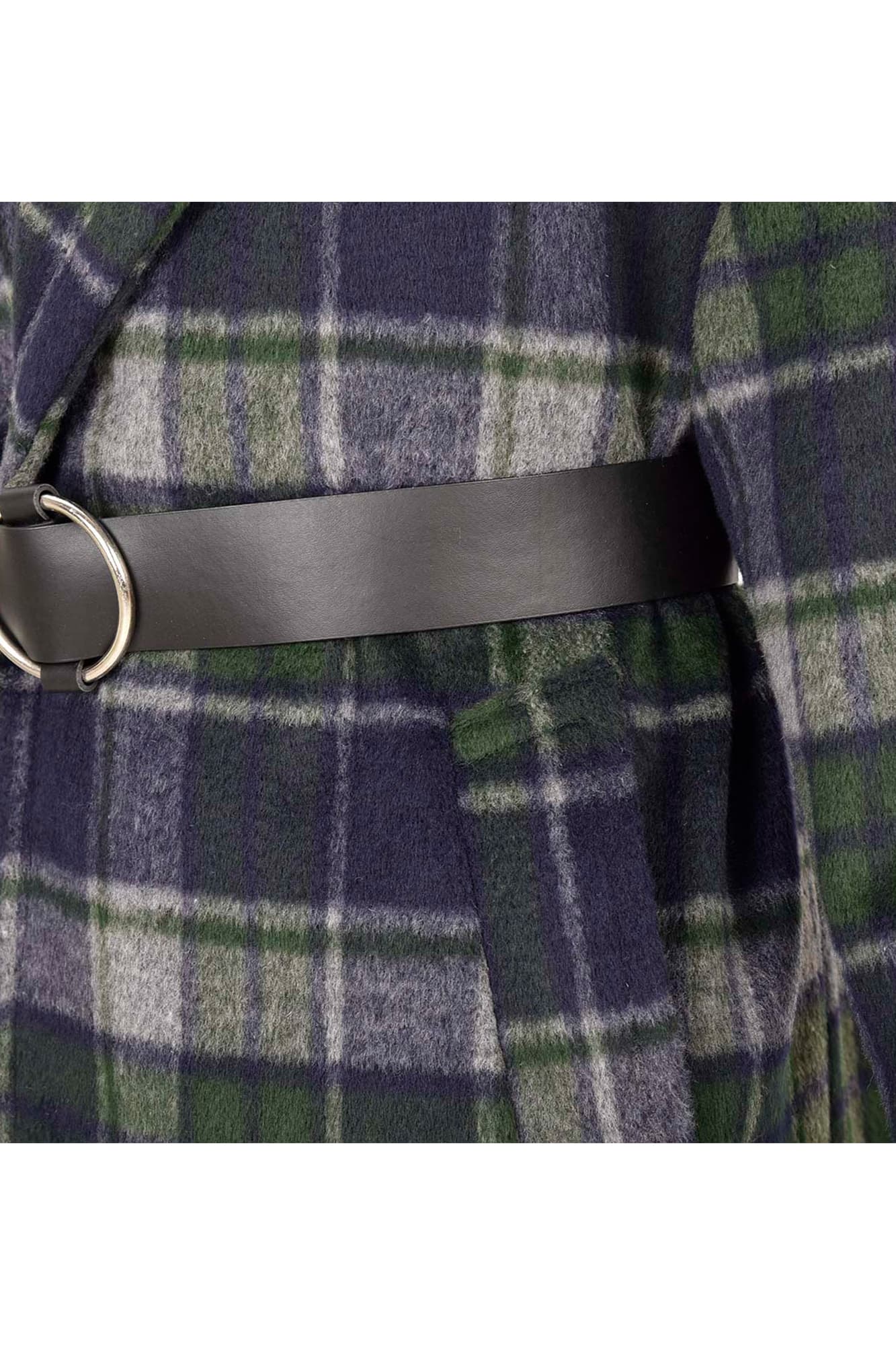 پالتو زمستانی کمردار چهارخانه