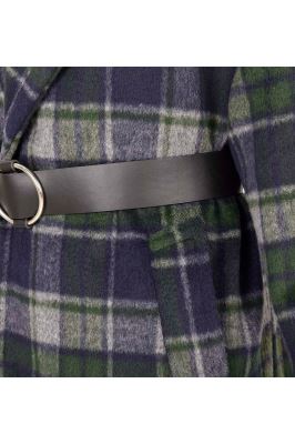 پالتو زمستانی کمردار چهارخانه