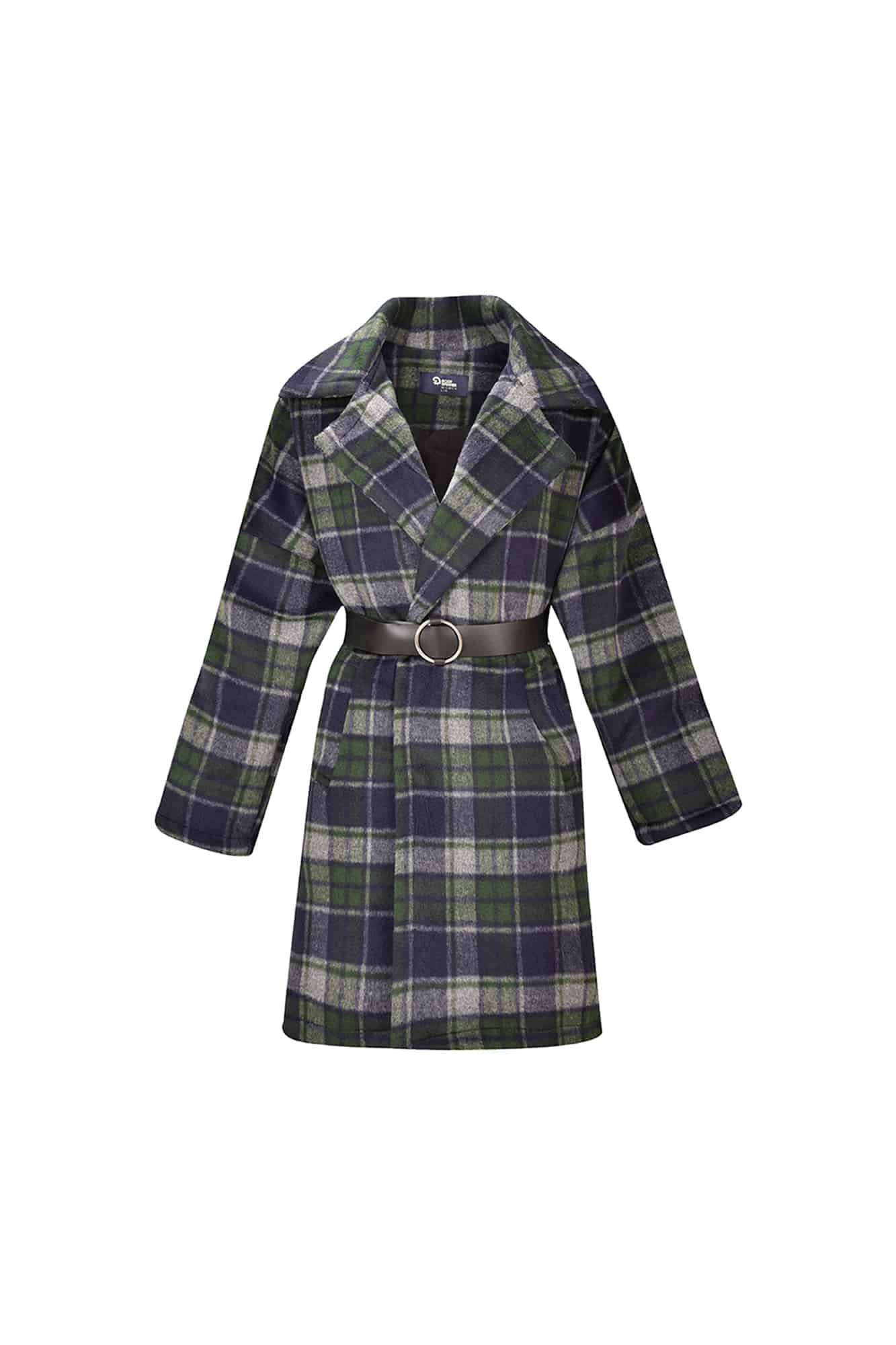 پالتو زمستانی کمردار چهارخانه