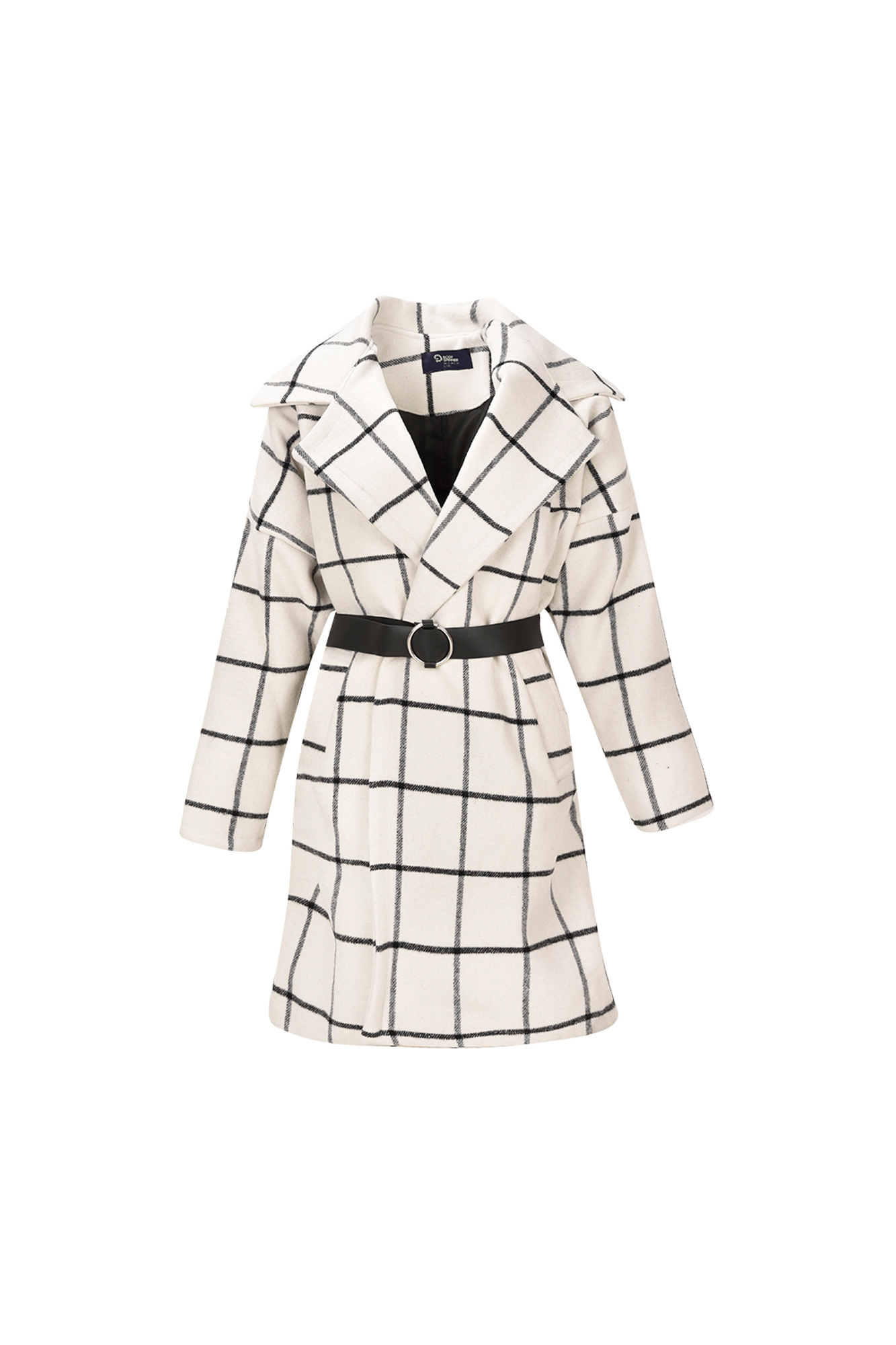 پالتو زمستانی کمردار چهارخانه