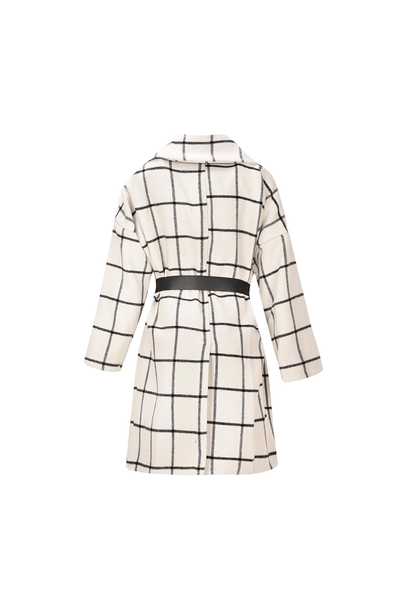 پالتو زمستانی کمردار چهارخانه