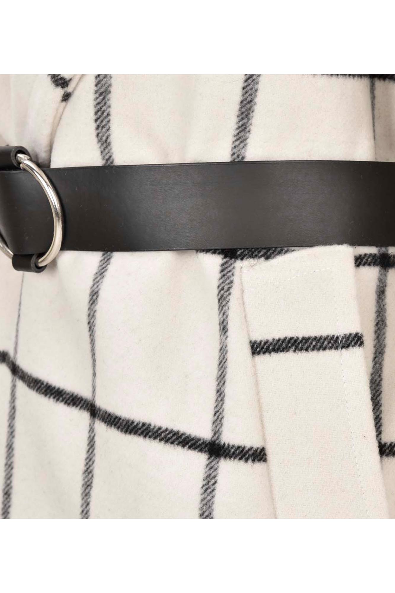 پالتو زمستانی کمردار چهارخانه