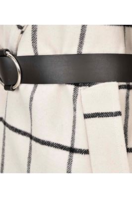 پالتو زمستانی کمردار چهارخانه