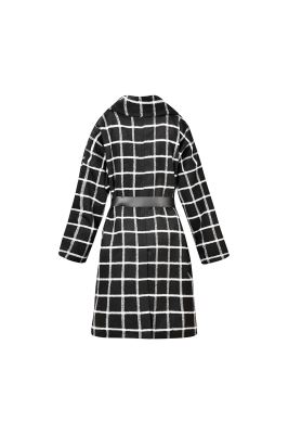 پالتو زمستانی کمردار چهارخانه