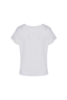 تی شرت اسلپ دور یقه گلدوزی