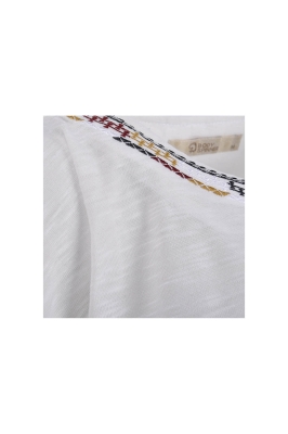 تی شرت اسلپ دور یقه گلدوزی