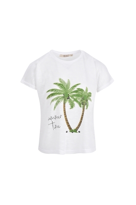 تی شرت زنانه چاپ نخل