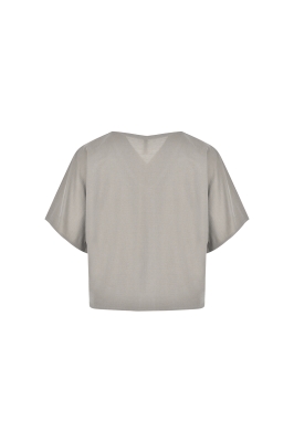 آستین کوتاه جلو گره ای