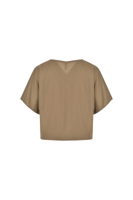 آستین کوتاه جلو گره ای