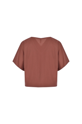 آستین کوتاه جلو گره ای