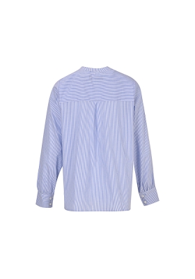 شومیز یقه فرنچ آستین بلند راه راه